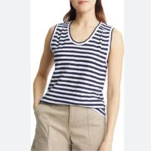 Caslon Smocked Shoulder Tank - Picture 1 of 8
